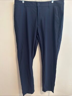 Fresh Clean Threads Men's Stretch Tech Pants 36x30 Navy Blue Performance Chino